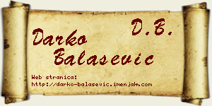 Darko Balašević vizit kartica